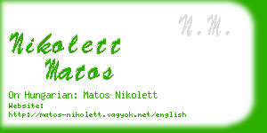 nikolett matos business card